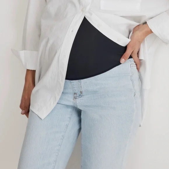 Madewell Maternity Over-the-Belly Perfect Vintage Jeans in Delora Wash NWT - Picture 5 of 9
